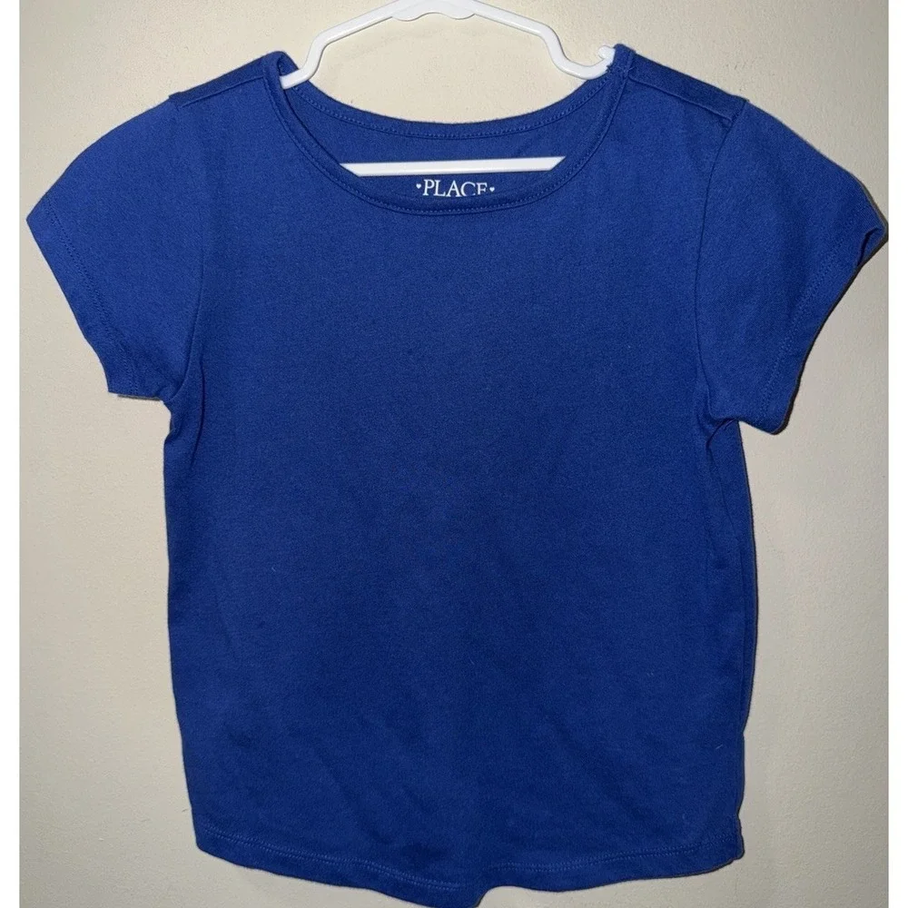 The Children's Place Girls' Short Sleeve T-Shirt Royal Blue, Size small‎ 5/6